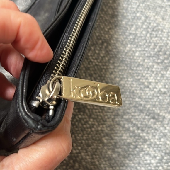 Kooba Black Leather Clutch Purse - Picture 5 of 6